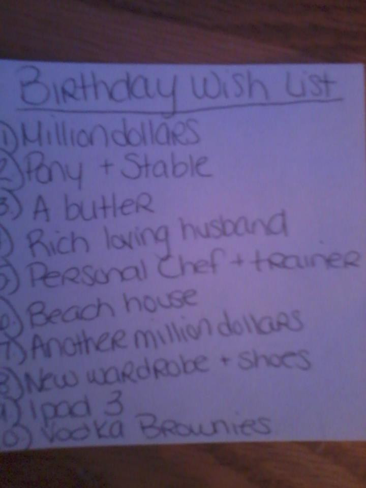 Best ideas about Birthday Wish List
. Save or Pin My Birthday Wish List – Results Are In… Now.