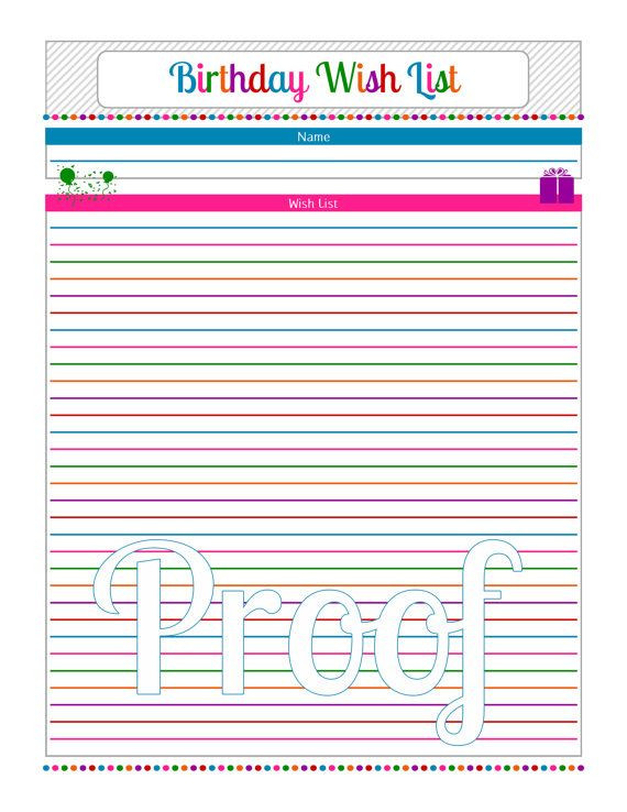 Best ideas about Birthday Wish List
. Save or Pin Birthday Wish List Printable Printable s Now.