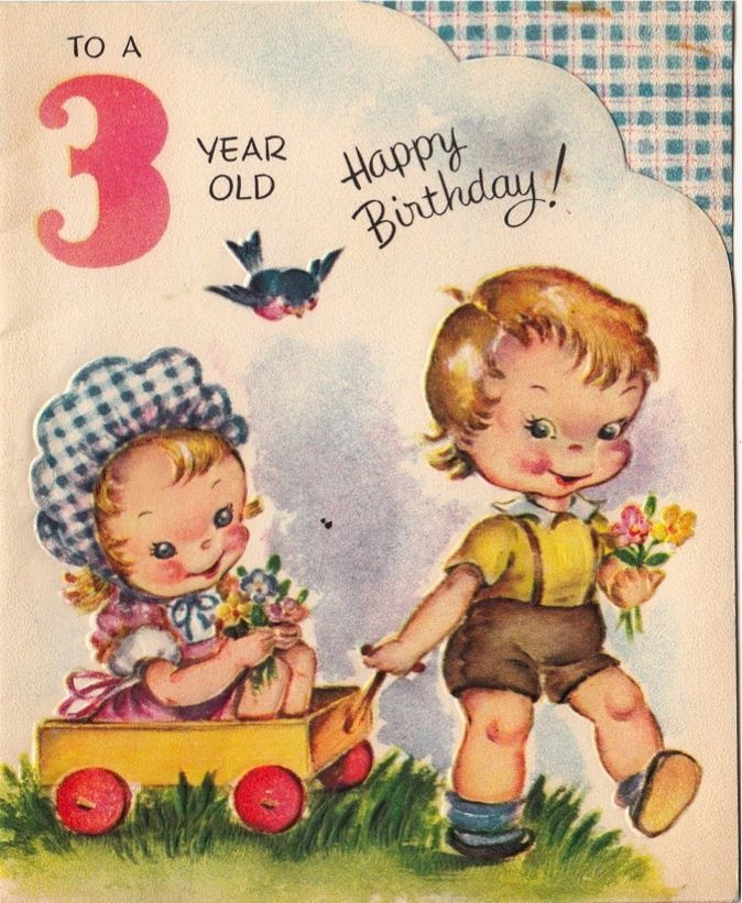 Best ideas about Birthday Wishes For 3 Year Old
. Save or Pin Vintage Greeting Card Children Boy Girl Age 3 Three Year Now.