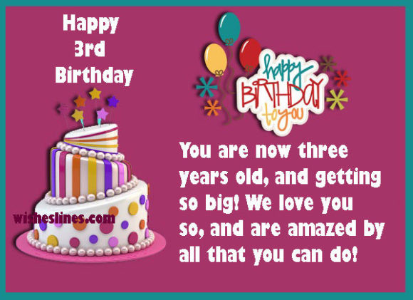 Best ideas about Birthday Wishes For 3 Year Old
. Save or Pin 3rd Birthday Wishes Birthday Messages Three Year Old Baby Now.