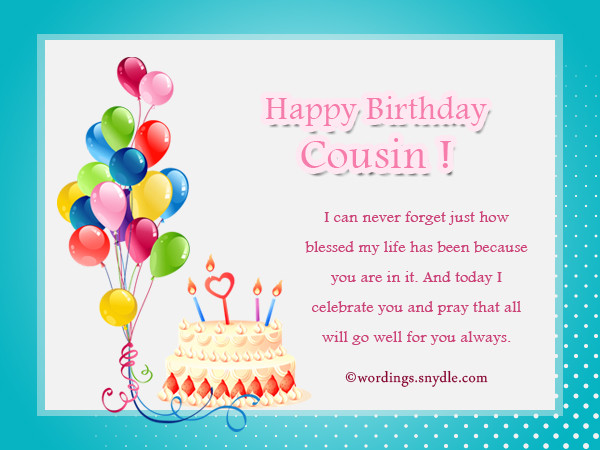 Best ideas about Birthday Wishes For A Cousin
. Save or Pin Birthday Wishes For Cousin Wordings and Messages Now.