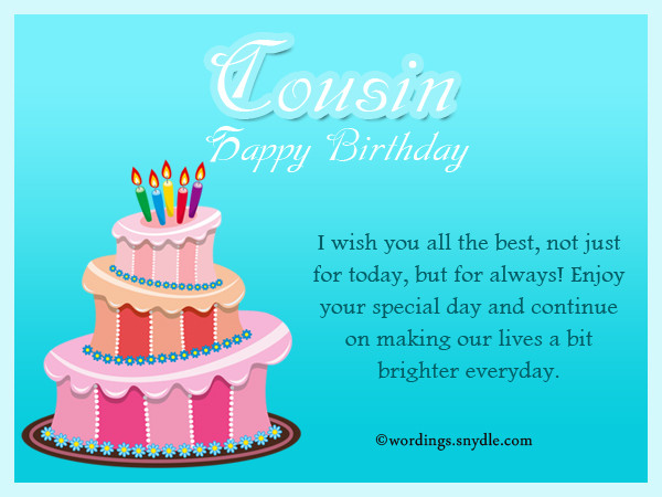 Best ideas about Birthday Wishes For A Cousin
. Save or Pin Birthday Wishes For Cousin Wordings and Messages Now.