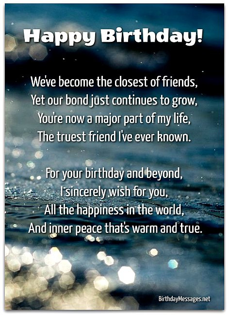 Best ideas about Birthday Wishes For A Special Male Friend
. Save or Pin Sentimental Birthday Poems Page 5 Now.