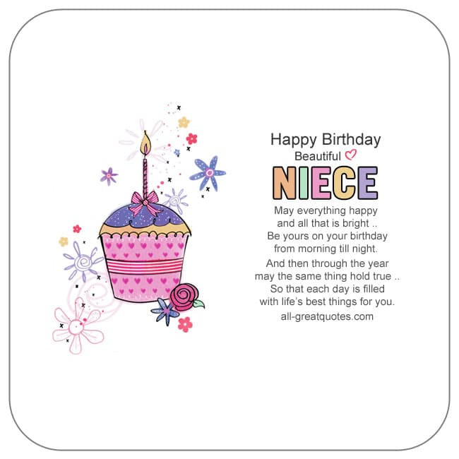 Best ideas about Birthday Wishes For Aunt From Niece
. Save or Pin Birthday Poems for Niece birthday wishes for Niece Now.