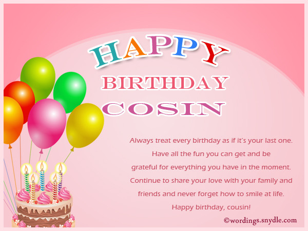 Best ideas about Birthday Wishes For Cousin
. Save or Pin Birthday Wishes For Cousin Wordings and Messages Now.