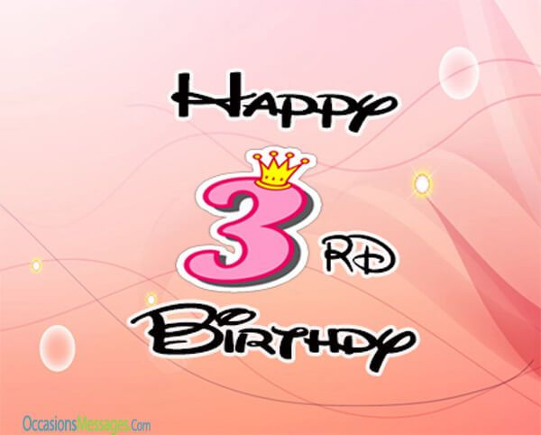 Best ideas about Birthday Wishes For Daughter Turning 3
. Save or Pin 3rd Birthday Wishes and Messages Occasions Messages Now.