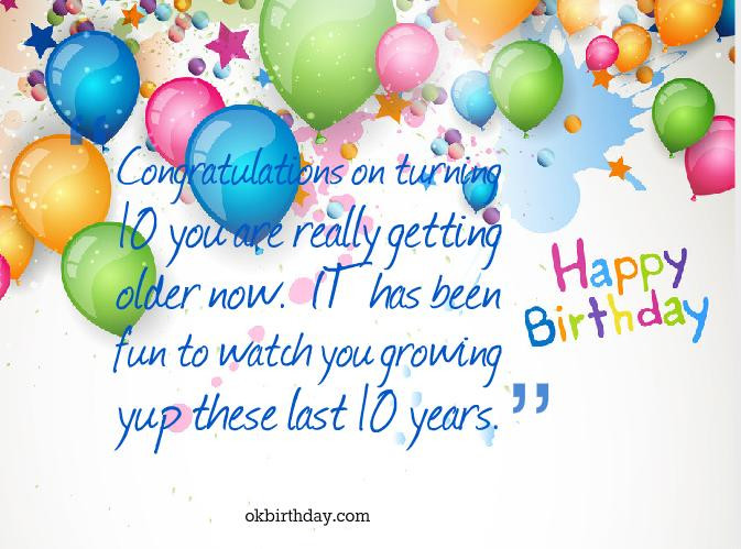 Best ideas about Birthday Wishes For Daughter Turning 3
. Save or Pin Turning 10 Birthday Quotes QuotesGram Now.