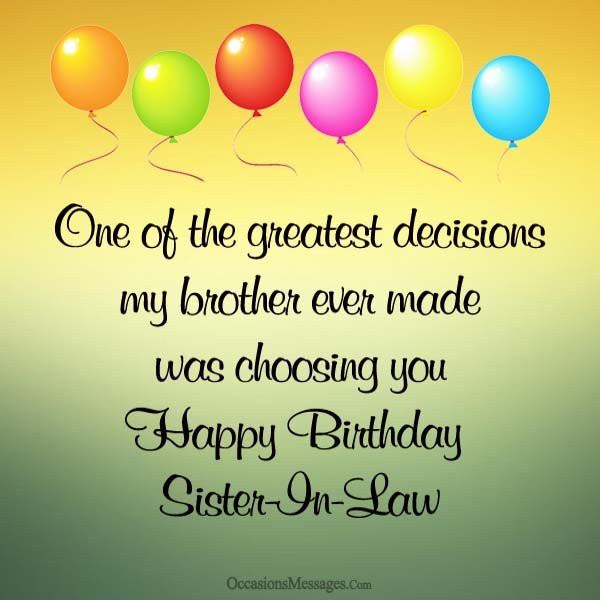 Best ideas about Birthday Wishes For Sister In Law
. Save or Pin Happy Birthday Wishes for Sister in Law Occasions Messages Now.