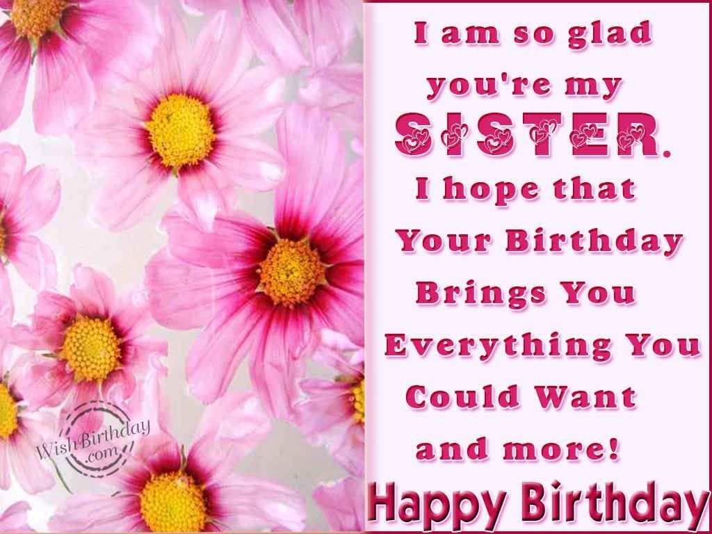 Best ideas about Birthday Wishes Sister
. Save or Pin 41 Wonderful Sister Birthday Wishes Will Show Your Love Now.