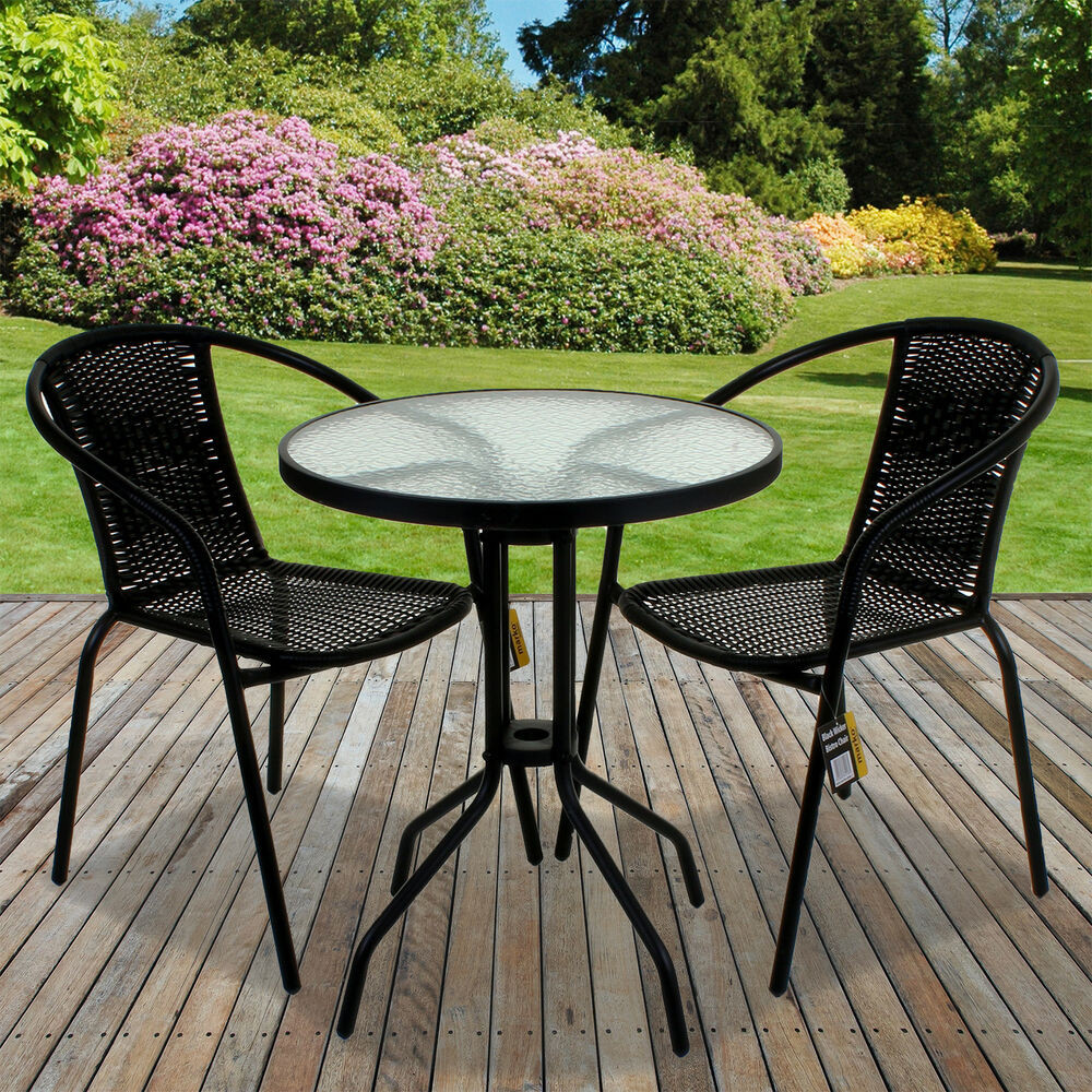 Best ideas about Bistro Table And Chairs
. Save or Pin Black Rattan Bistro Sets Table Chair Patio Garden Outdoor Now.