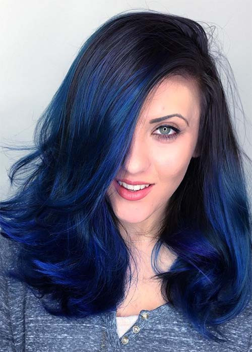 Best ideas about Black And Blue Hairstyles
. Save or Pin 100 Dark Hair Colors Black Brown Red Dark Blonde Now.
