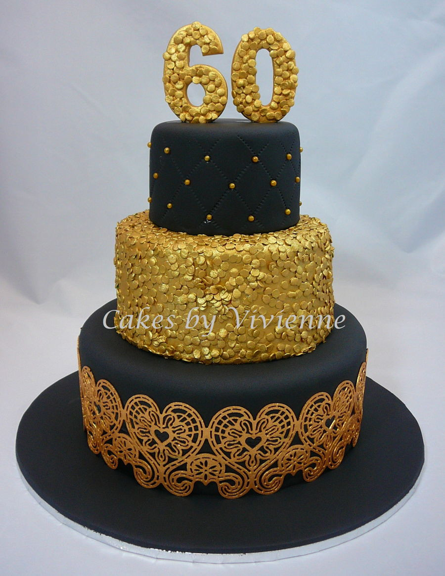 Best ideas about Black And Gold Birthday Cake
. Save or Pin Black & Gold 60Th Birthday Cake CakeCentral Now.