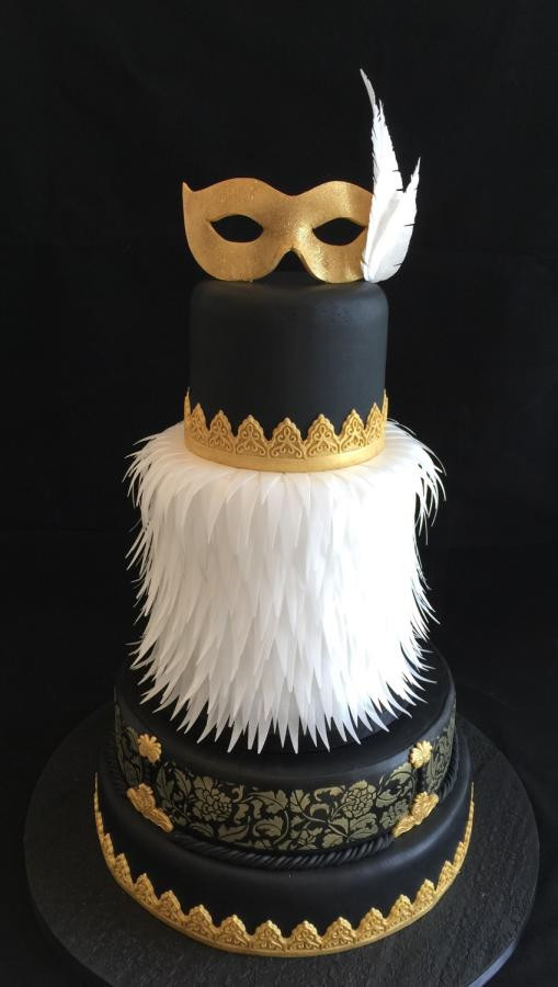 Best ideas about Black And Gold Birthday Cake
. Save or Pin Burlesque feather black and gold cake cake by Galatia Now.