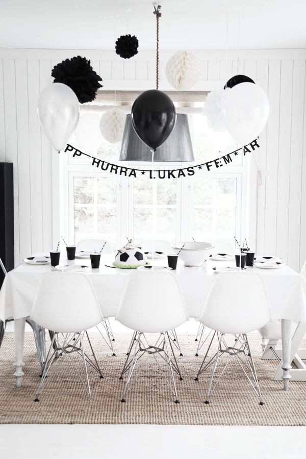 Best ideas about Black And White Birthday Party
. Save or Pin Black and White Football Theme Party Now.