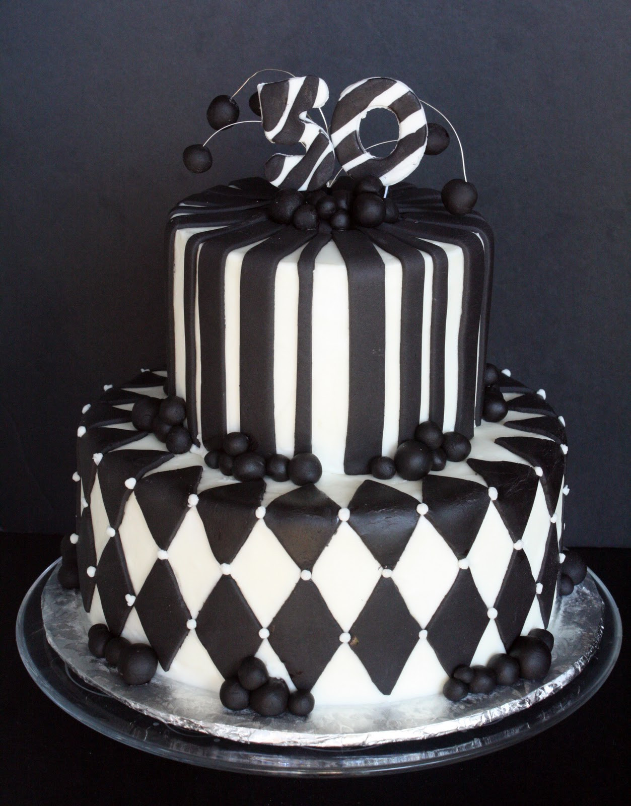 Best ideas about Black Birthday Cake
. Save or Pin Black & White 50th Birthday Cake Now.