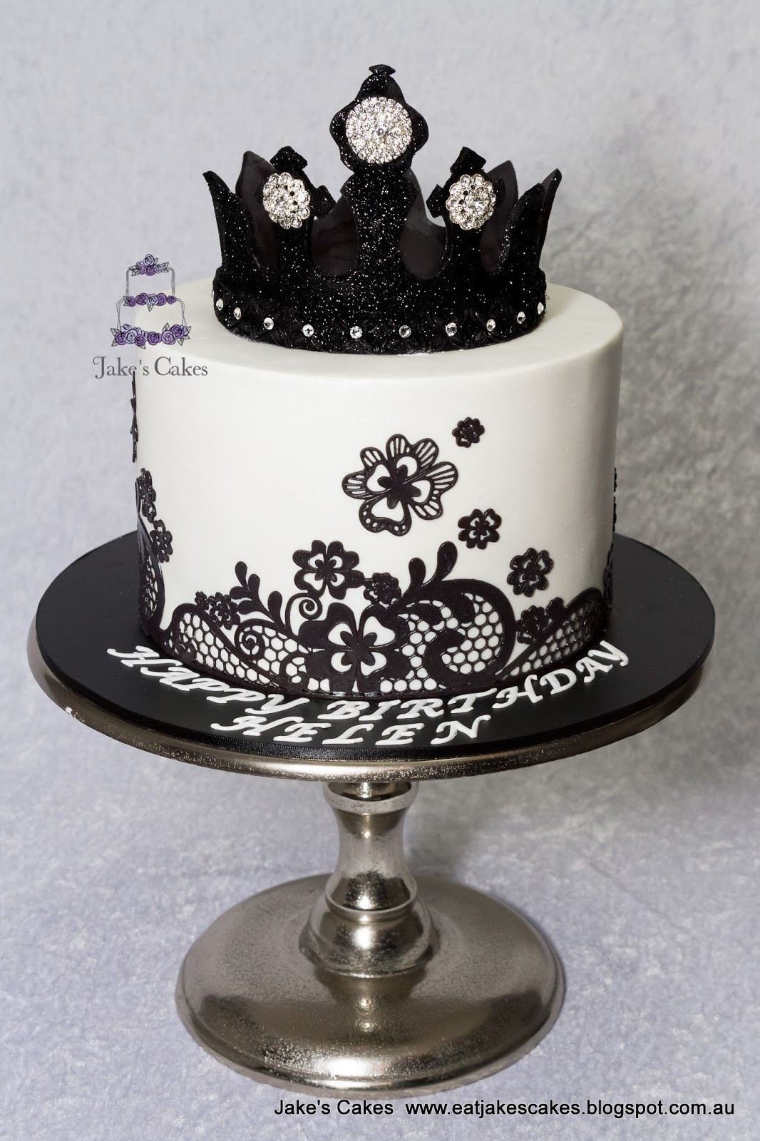 Best ideas about Black Birthday Cake
. Save or Pin Jake s Cakes Black Bling Crown cake Now.