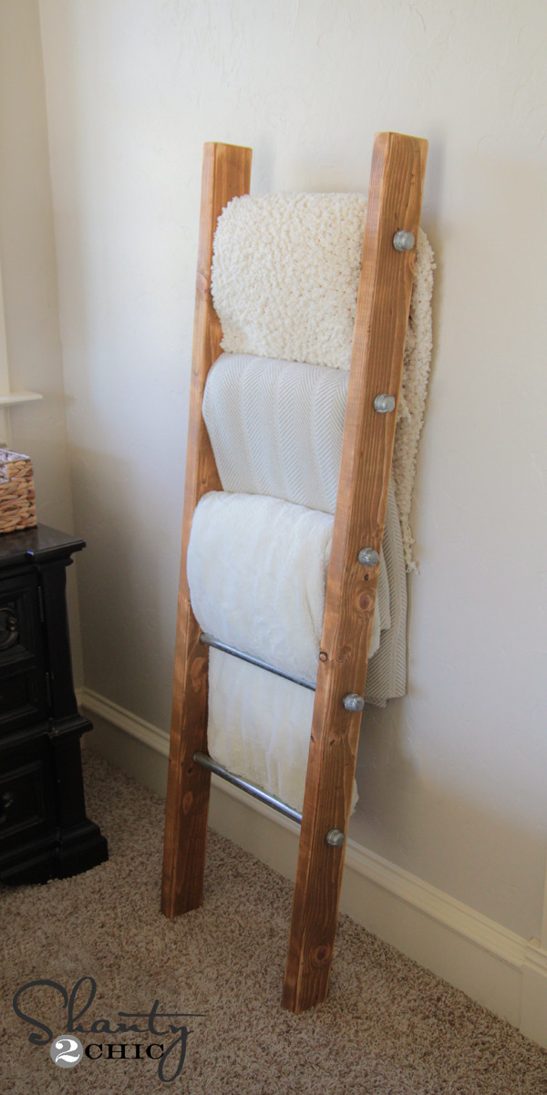 Best ideas about Blanket Ladder DIY
. Save or Pin DIY Wood and Metal Pipe Blanket Ladder Shanty 2 Chic Now.