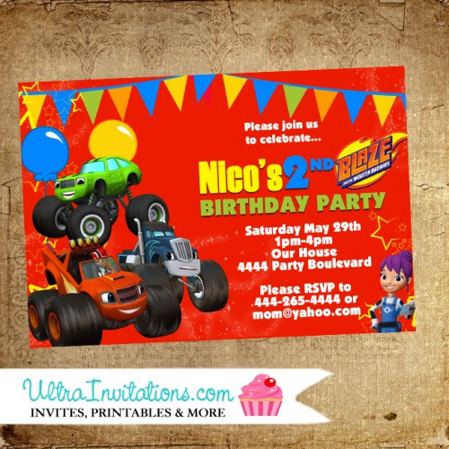 Best ideas about Blaze Birthday Invitations
. Save or Pin Blaze Monster Machines Invites Printable Birthday Invites Now.