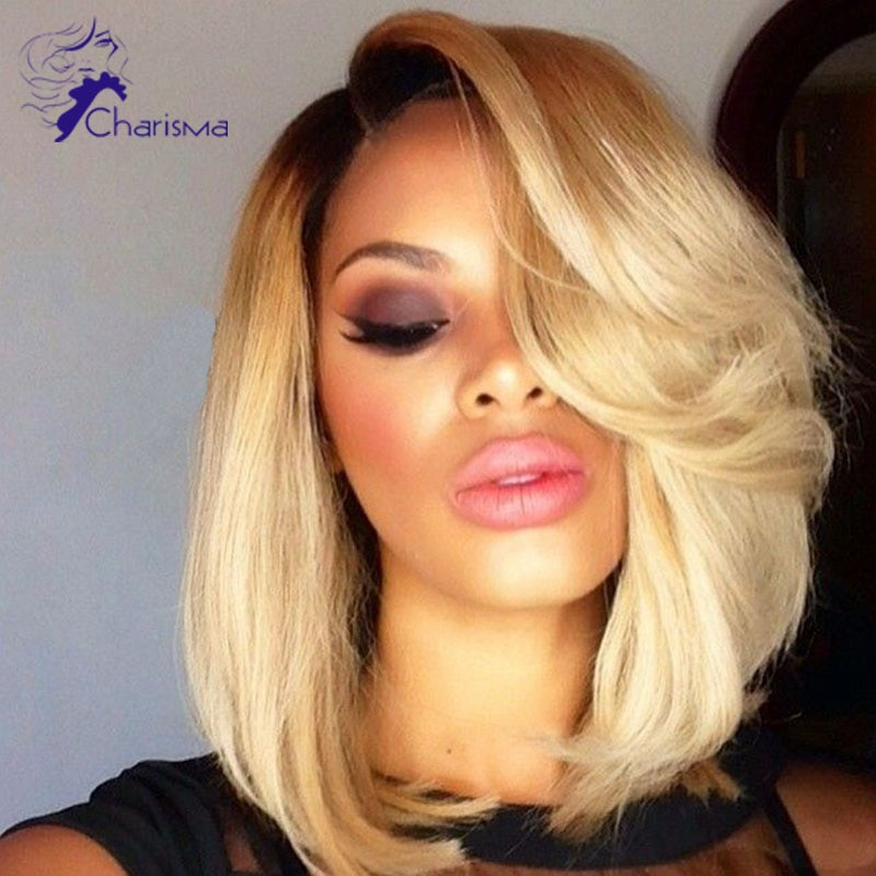 Best ideas about Blonde Bob Black Hairstyles
. Save or Pin Brazilian Virgin Human Hair Short Ombre Full Lace Wig Now.