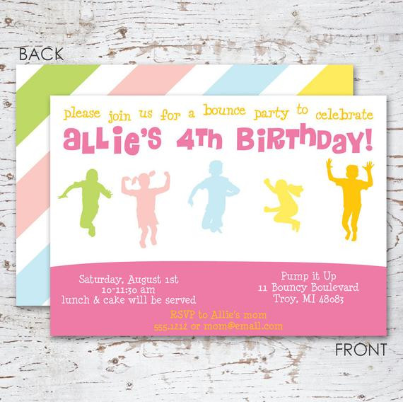 Best ideas about Bounce Birthday Party
. Save or Pin Bounce House Birthday Party Invitation for girls Now.