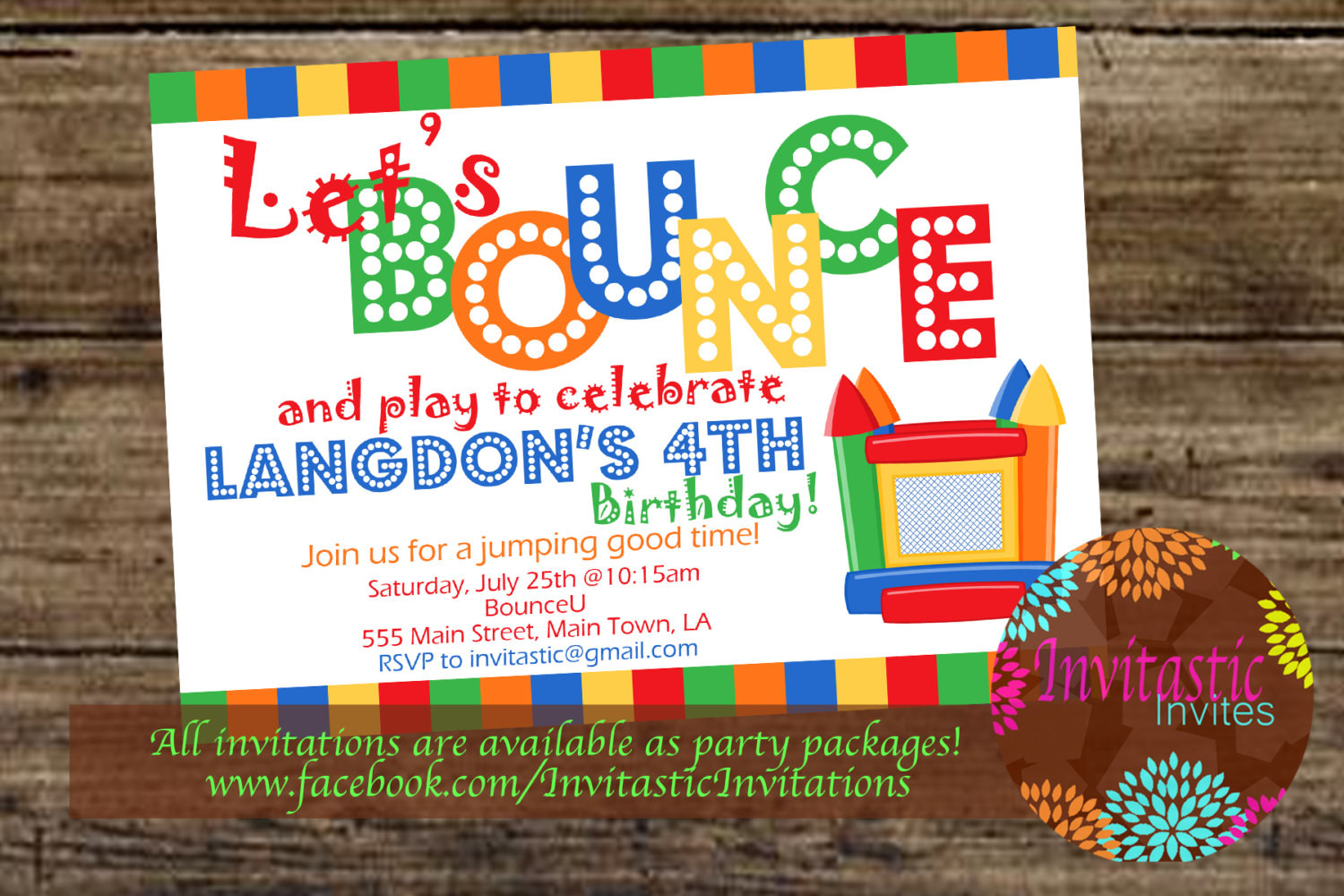 Best ideas about Bounce Birthday Party
. Save or Pin Bounce House Birthday Invitation Bounce House Invite Jump Now.