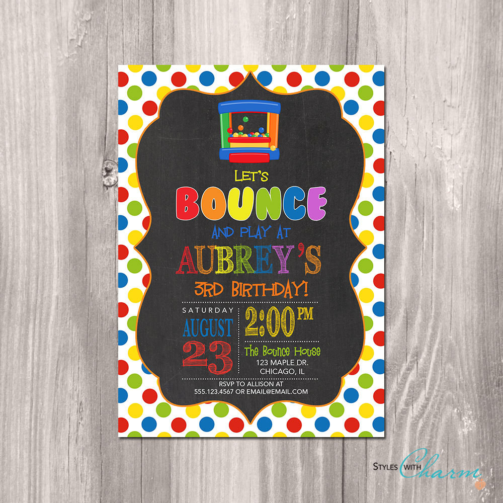 Best ideas about Bounce Birthday Party
. Save or Pin Bounce House Birthday Invitation Bounce Party Invitation Now.