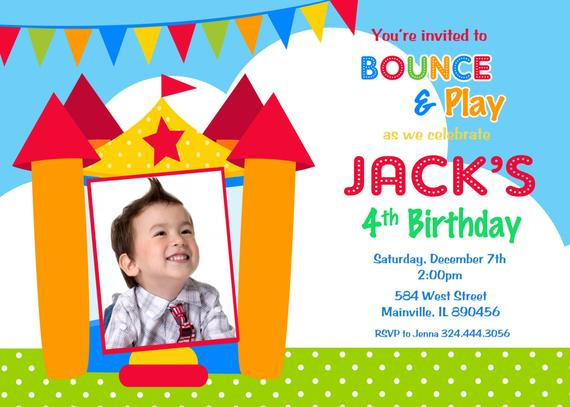 Best ideas about Bounce Birthday Party
. Save or Pin Bounce House Birthday Party Invitation Bouncy Castle Now.