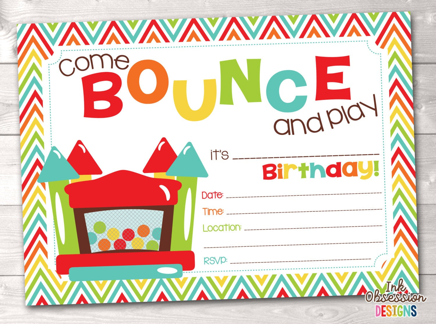 Best ideas about Bounce Birthday Party
. Save or Pin Bouncy Castle Instant Download Birthday Party Invitation Now.