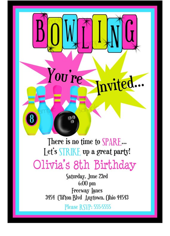 Best ideas about Bowling Birthday Invitations
. Save or Pin Bowling Invitations Bowling Birthday Party Cosmic Bowling Now.