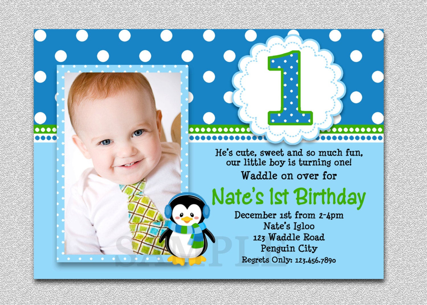 Best ideas about Boy 1st Birthday Invitations
. Save or Pin Penguin Birthday Invitation Penguin 1st Birthday Party Invites Now.