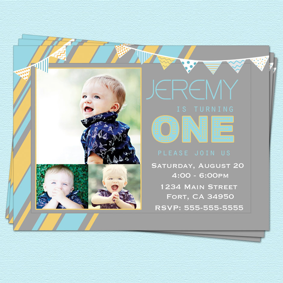 Best ideas about Boy 1st Birthday Invitations
. Save or Pin First 1st Birthday Invitations Boy Modern First by Now.