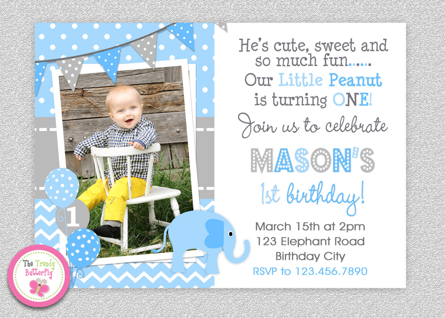 Best ideas about Boy Birthday Invitations
. Save or Pin Boys Elephant Birthday Invitation Elephant Birthday Party Now.