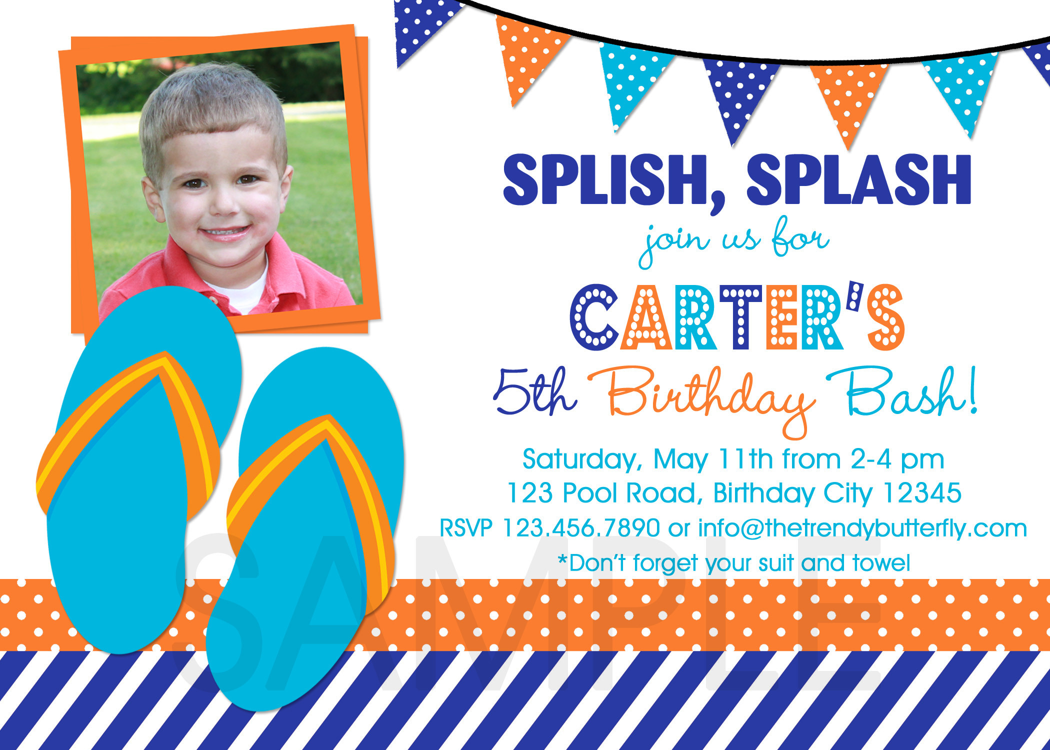 Best ideas about Boy Birthday Invitations
. Save or Pin Printable Birthday Party Invitations Summer Themed Invite Now.