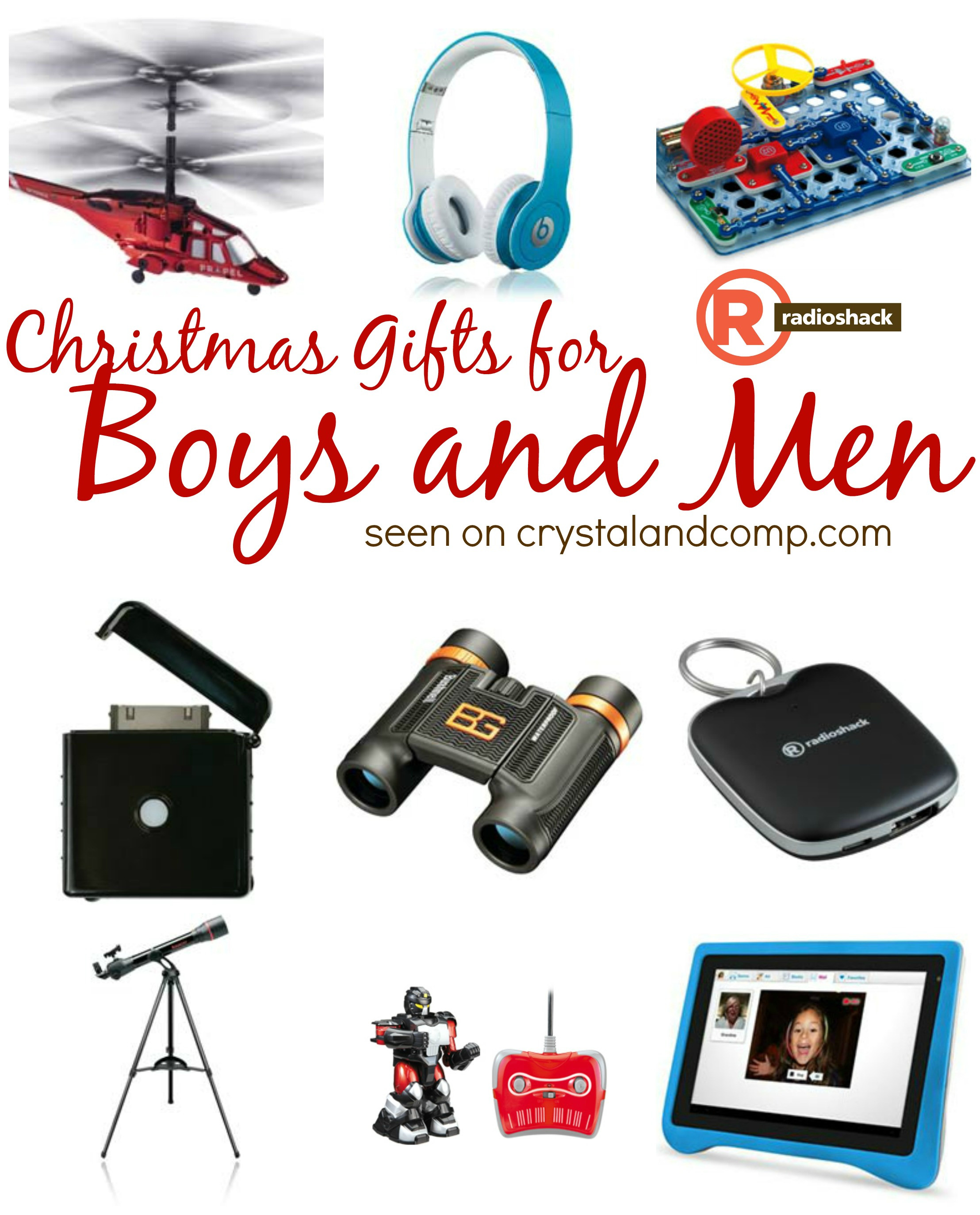 Best ideas about Boy Christmas Gift Ideas
. Save or Pin Christmas Gifts for Boys and Men RadioShack Now.