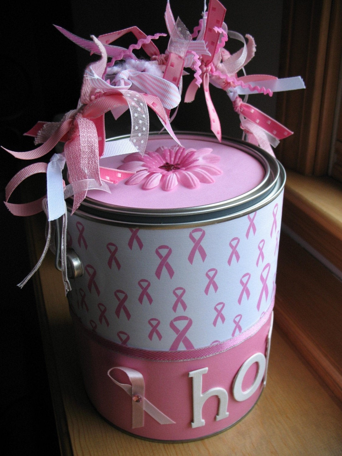 Best ideas about Breast Cancer Gift Ideas
. Save or Pin Breast Cancer Awareness Gift Basket Altered Paint Can Chemo Now.