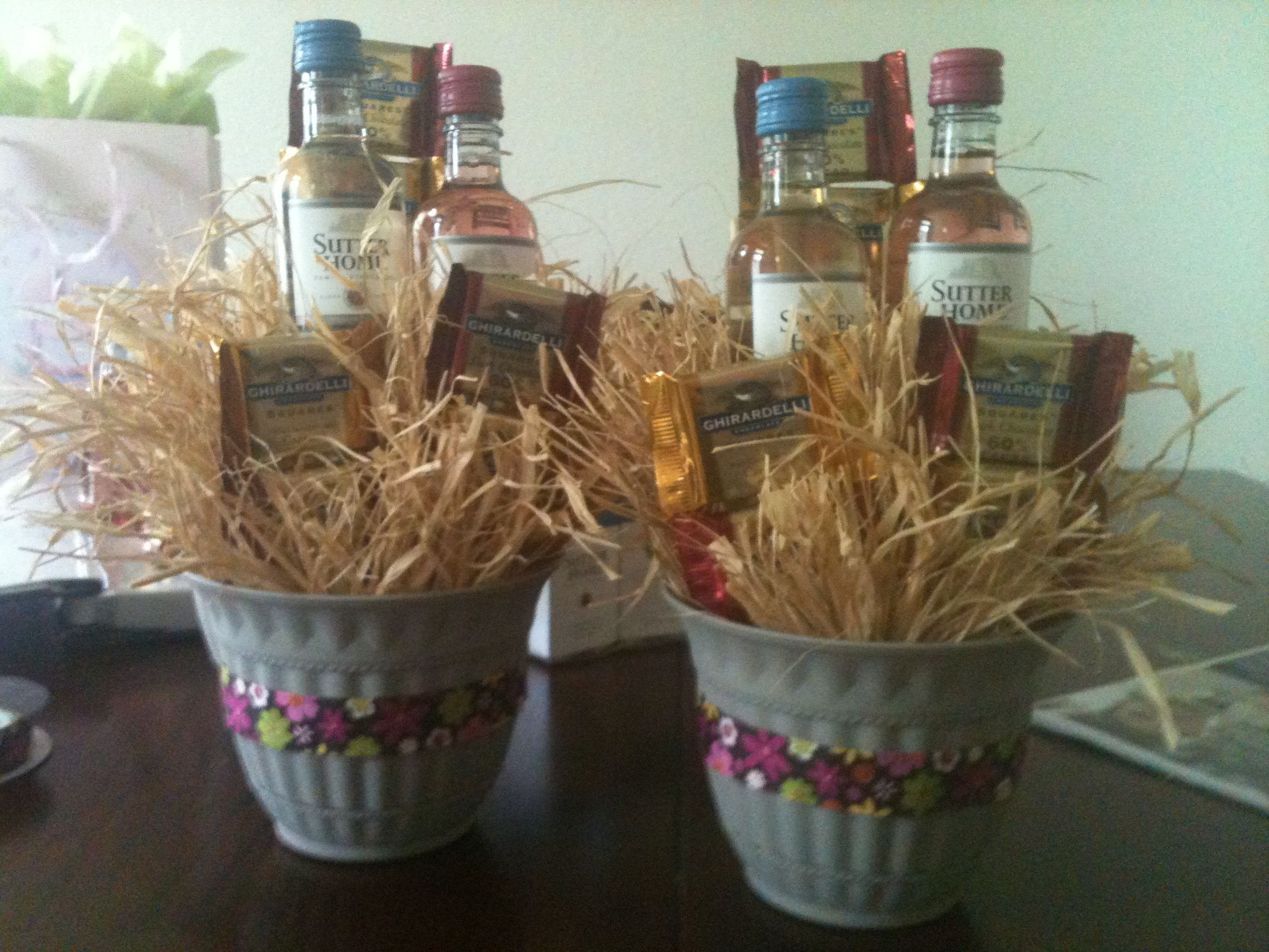 Best ideas about Bridal Shower Gift Ideas For Guests
. Save or Pin Create small t baskets with wine & chocolate for your Now.