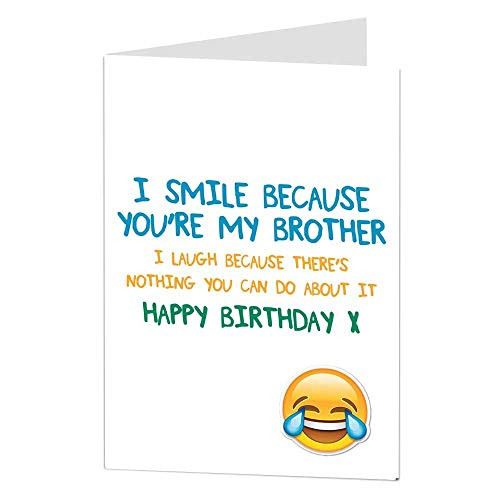 Best ideas about Brother Birthday Funny
. Save or Pin Funny Brother Birthday Card Amazon Now.