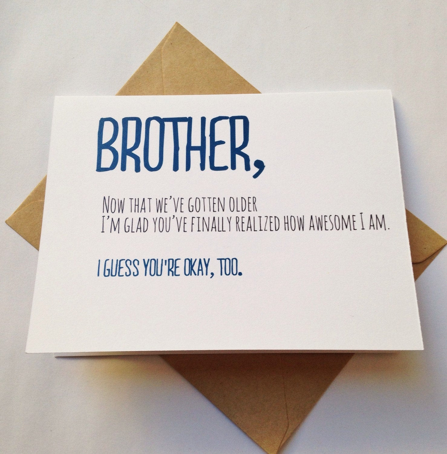 Best ideas about Brothers Birthday Funny
. Save or Pin Brother Card Brother Birthday Card Funny Card Card for Now.