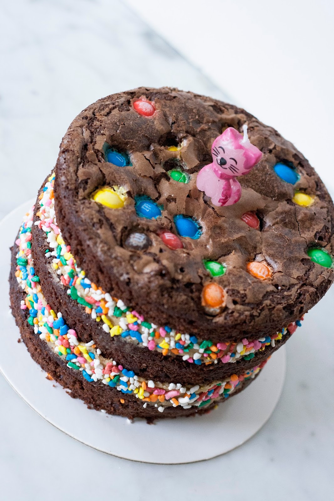 Best ideas about Brownie Birthday Cake
. Save or Pin M&M Chocolate Brownie Birthday Cake Now.
