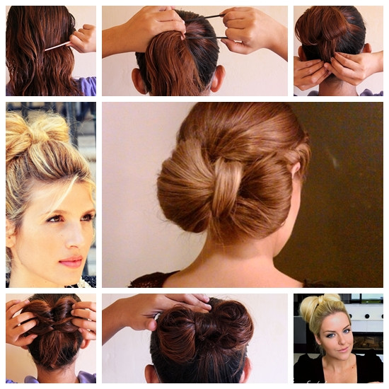 Best ideas about Bun Hairstyles For Short Hair Step By Step
. Save or Pin Wonderful Super Easy Bow Bun for Short Hair Style Now.