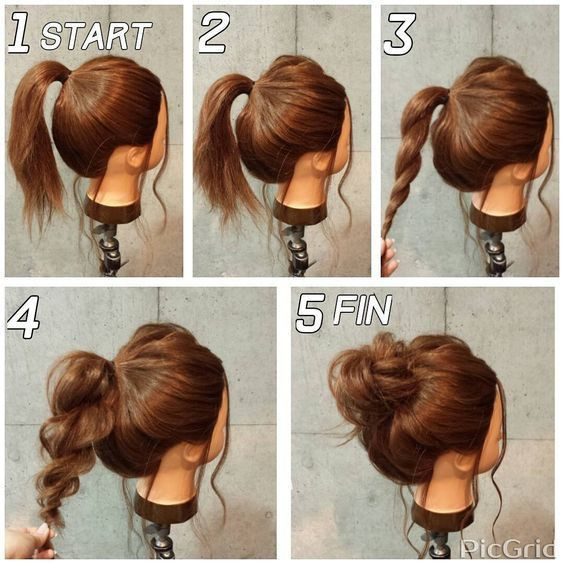 Best ideas about Bun Hairstyles For Short Hair Step By Step
. Save or Pin Super Easy Messy Bun in 5 Simple Steps Now.