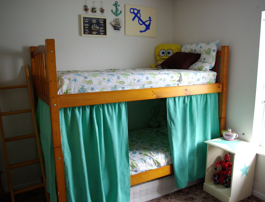 Best ideas about Bunk Bed Curtains DIY
. Save or Pin Bunk beds Hand dyed custom created curtains Now.