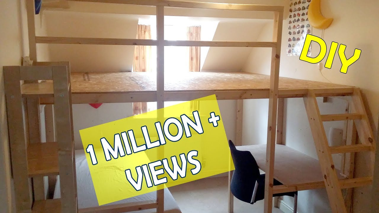 Best ideas about Bunk Bed DIY
. Save or Pin HOW TO MAKE A LOFT BED BUNKBED LARGE DIY LOFTBED Now.