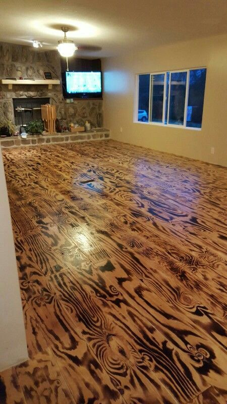 Best ideas about Burnt Wood Finish DIY
. Save or Pin Hubby n I made these floors out of plywood n a torch Now.