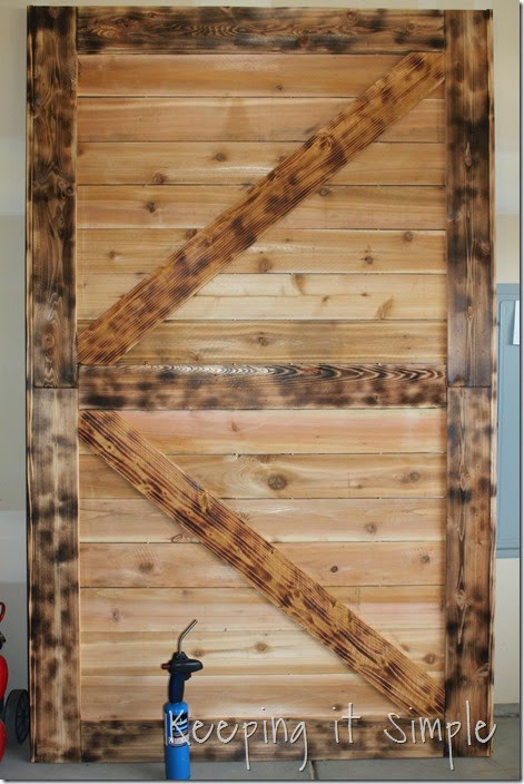 Best ideas about Burnt Wood Finish DIY
. Save or Pin Keeping it Simple DIY Barn Door with Burned Wood Finish Now.