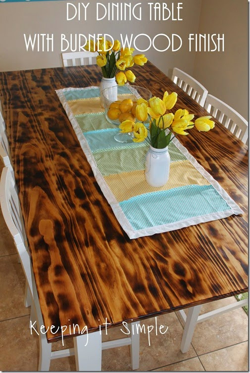 Best ideas about Burnt Wood Finish DIY
. Save or Pin Keeping it Simple DIY Dining Table with Burned Wood Now.