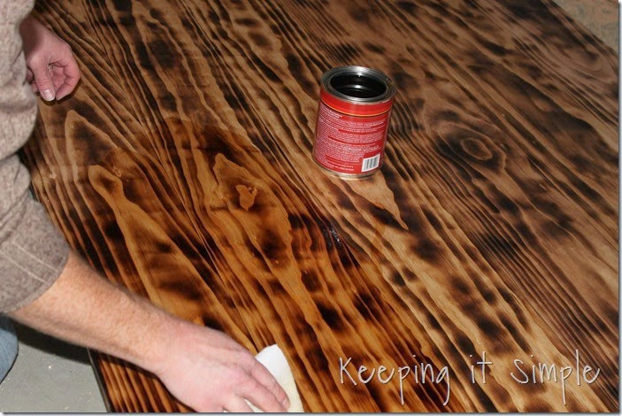 Best ideas about Burnt Wood Finish DIY
. Save or Pin Keeping it Simple DIY Dining Table with Burned Wood Now.