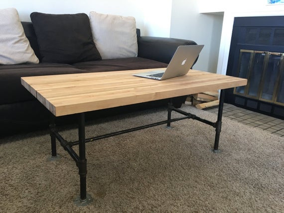 Best ideas about Butcher Block Coffee Table
. Save or Pin Steel Pipe and Wooden Butcher Block Coffee Table Now.