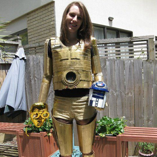 Best ideas about C3Po Costume DIY
. Save or Pin DIY C3P0 Made from Cardboard and Gold spraypaint Even Now.