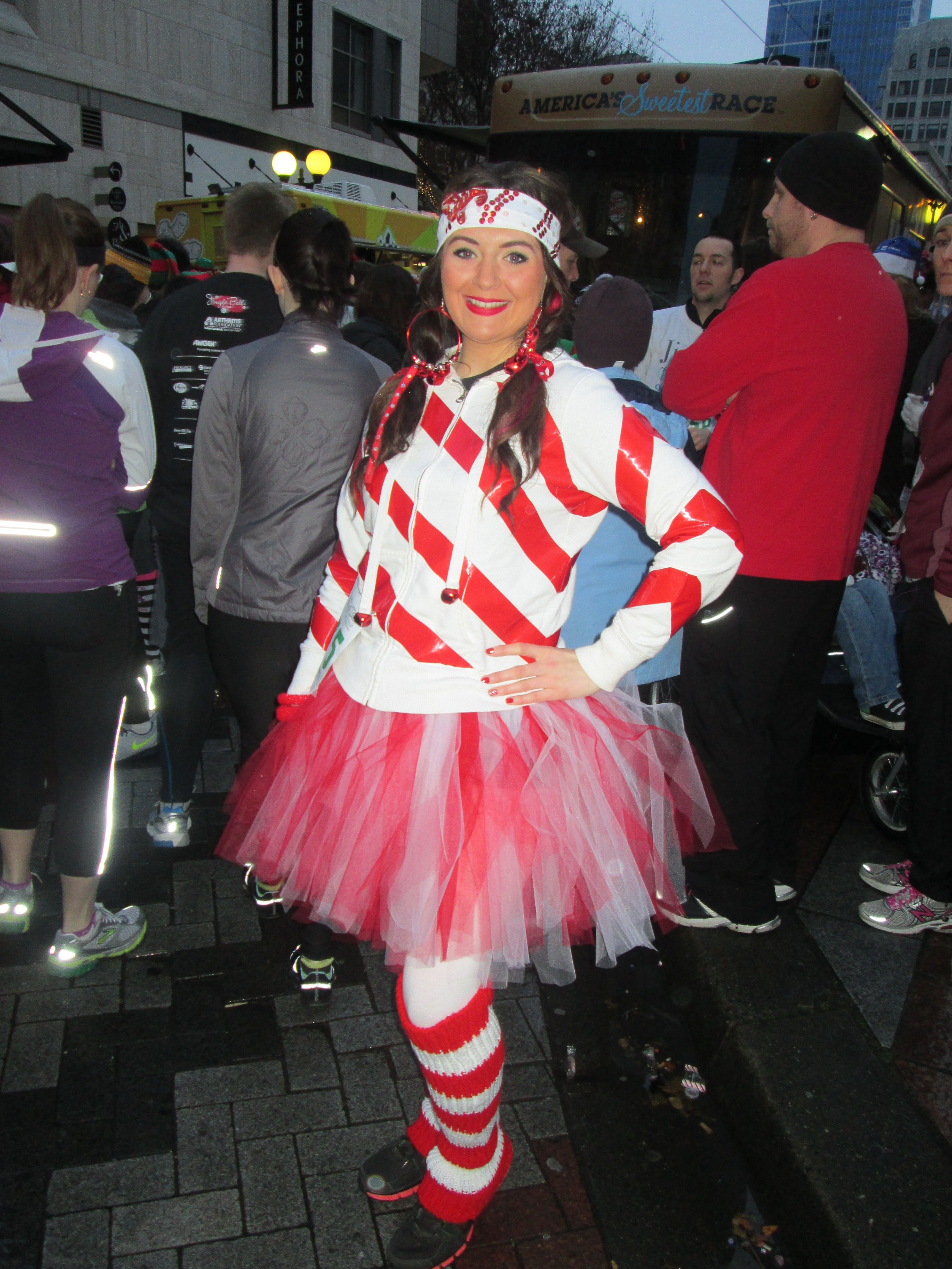 Best ideas about Candy Cane Costume DIY
. Save or Pin Candy cane costume jingle bell run Now.